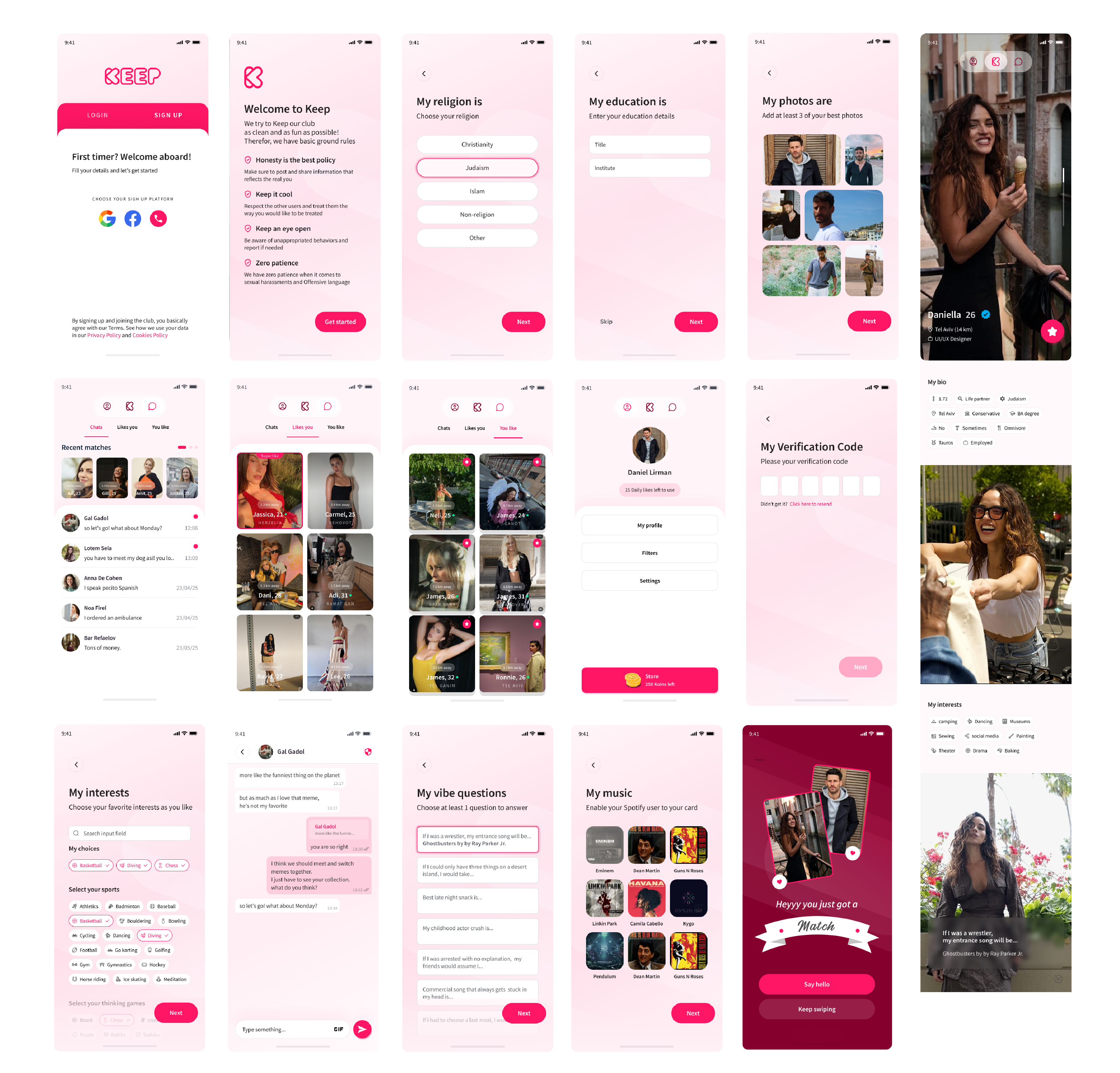 app screens pencil sketch -02